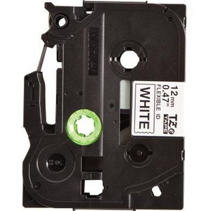 Ruban adhésif blanc et noir de 12 mm x 8 m pour imprimante Brother P-touch TZe-FX231 - Product Image 1