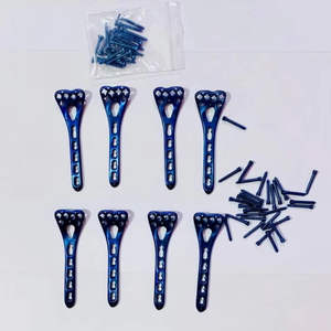 Lot de 8 plaques de verrouillage à angle variable à rayon distal avec 60 vis Instruments chirurgicaux orthopédiques vétérinaires - Product Image 1