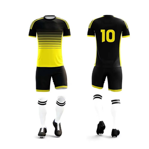 Uniforme de football de couleur jaune vêtements de sport en tissu doux personnalisés uniformes de football maillot de football confortable - Product Image 1