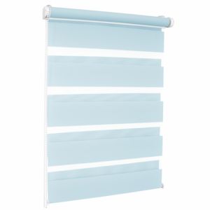 BOJANEK <b>ROLLER</b> ZEBRA Dreamy Vertical Blinds Day&Night Blinds Polyester Fabric Home & Office Use BLUE Color Customizable - Product Image 1