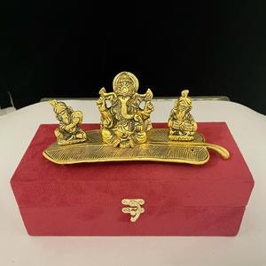 ชุดดนตรีพระพิฆเนศ 3 ชิ้น พร้อมกล่องบรรจุภัณฑ์พิเศษสำหรับเป็นของขวัญ สีทอง - Product Image 2