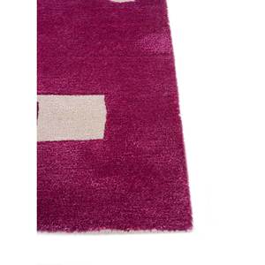 Tapis rectangulaire en laine et viscose tufté à la main, motif rayé abstrait, couleur ivoire, pour salon ou couloir - TNQ-3206 - Product Image 4