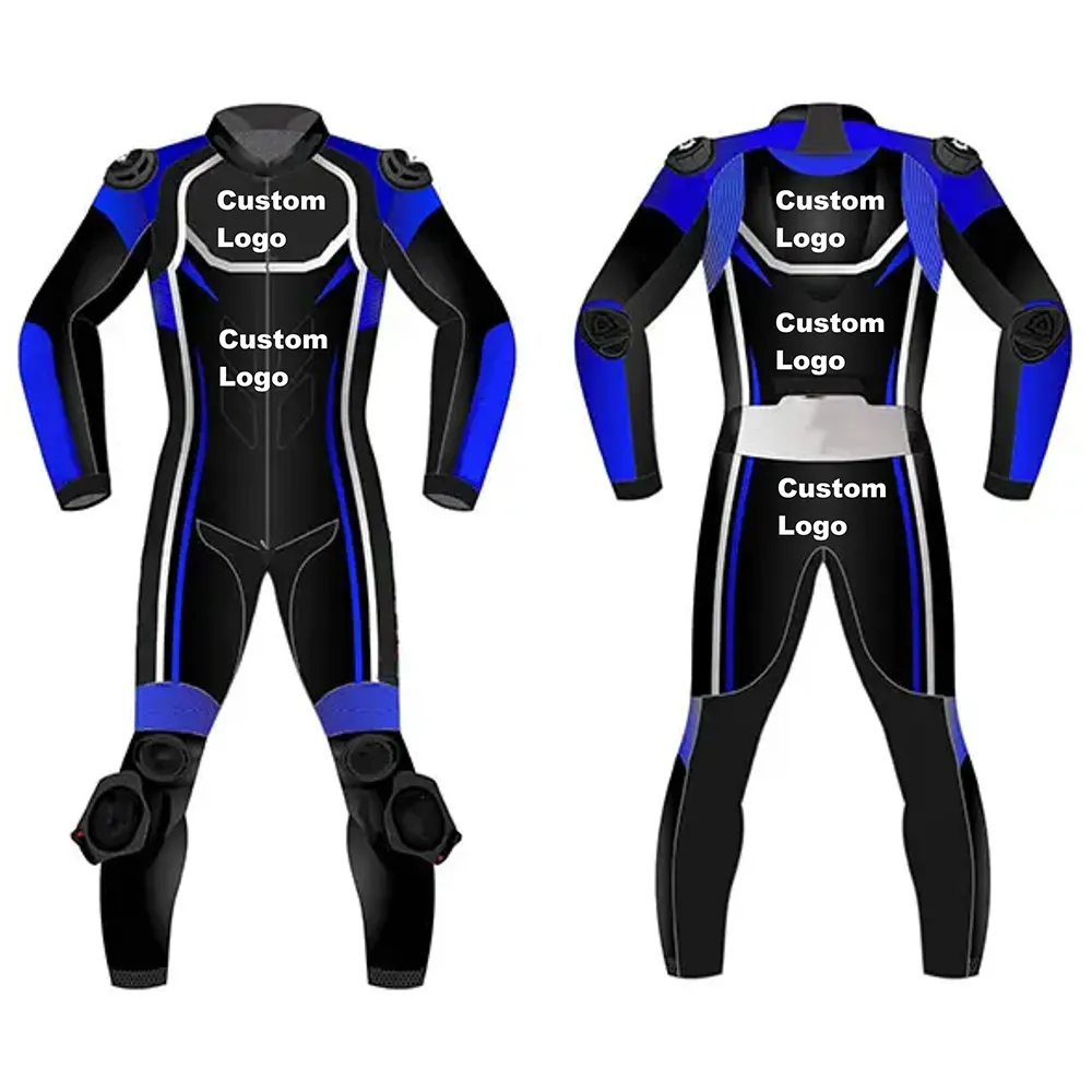 2023 New Custom Motorcycle Leather Race Suit with CE proved removable body protection High Quality Moto gp Cowhide suit