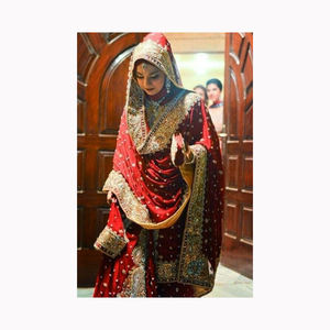 Boda nupcial lujo lentejuelas bordado red cordones vestidos tela con cuentas borla Dispositivo de Pakistán - Product Image 5