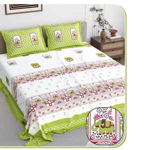 Ensemble de draps de lit 3 pièces en coton 100% de qualité élégante, imprimé floral uni, style classique, 200TC, toutes saisons, organique, durable, confortable - Product Image 3