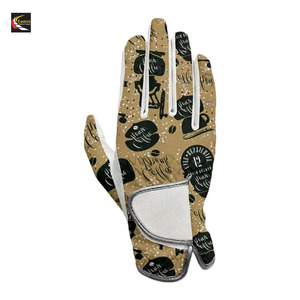 Gants de golf haut de gamme pour femmes, design OEM, cuir Cabretta, gant de golf personnalisé pour main gauche, accessoires de golf imprimés pour le sport - Product Image 6