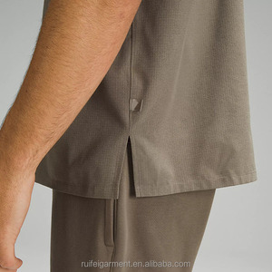 Custom Design Anti-Wrinkle Breathable Quick Drying Summer Casual Beach Oversized Short Sleeve Chest Pocket V-neck Button 100% - Product Image 4