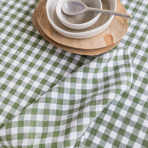 <span class=keywords><strong>Nappe</strong></span> en lin <span class=keywords><strong>taille</strong></span> personnalisée en vichy vert forêt rustique ferme <span class=keywords><strong>grande</strong></span> <span class=keywords><strong>nappe</strong></span> linge de Table de cuisine - Product Image 3