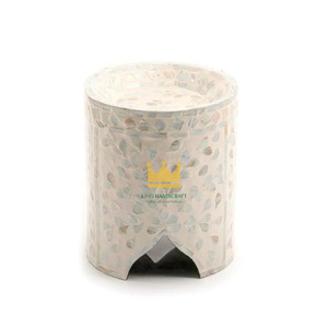 Base Redonda para Pastel de Nácar Ecológica para Decoración de Fiestas de Ramadán, Artesanía India, Apta para Lavavajillas y Microondas - Product Image 1