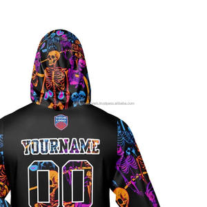 Sweat-shirt à capuche respirant à séchage rapide personnalisé par sublimation, sweat-shirt de performance athlétique, polyester, pull-over vierge, sweat-shirt à capuche pour l'entraînement - Product Image 5