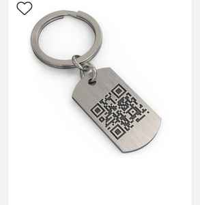 พวงกุญแจโลหะบาร์โค้ดพวงกุญแจ - Product Image 1