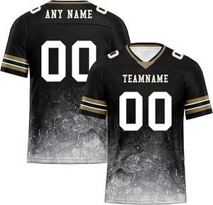 2025 nouveaux designs maillots de football américain pour hommes maillot d'équipe respirant imprimé à manches courtes pour adultes - Product Image 1