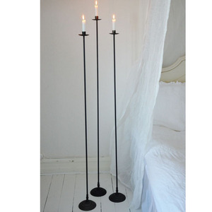 Bougeoir sur pied en fer forgé vintage fait main, combinaison simple, lampe à pied, porte-bougie pour salon, décoration d'intérieur - Product Image 1