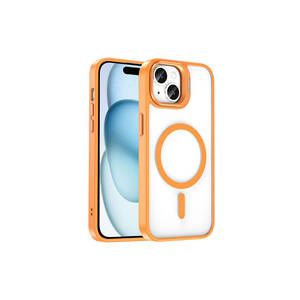 Funda de Silicona Premium Compatible con MagSafe con Soporte y Protección de Lente, Modelo Naranja Antihuellas para iPhone 11 Pro XR - Product Image 1