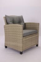 Ensemble de 2 tabourets Mora en rotin tressé, mobilier d'extérieur, chaises de salle à manger, utilisation pour parcs et hôtels, design moderne, structure en acier, Phu Linh