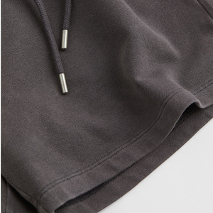 Pantalones cortos de pierna ancha informales de talla grande de algodón 100% de cintura alta para mujer, ropa de calle de verano transpirable, logotipo personalizado, cordón, nuevo diseño - Product Image 5