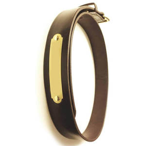 Ceinture de cavalier en cuir de qualité supérieure 1 1/4 pouces de large ceinture équestre sans plaque d'identification en laiton massif gravée sur mesure réglable - Product Image 3