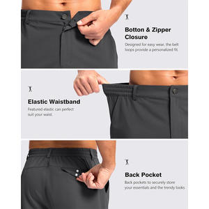 Short de golf personnalisé pour hommes avec logo tissu imprimé respirant à séchage rapide coupe extensible OEM ODM option de broderie pour les sports et les loisirs - Product Image 6