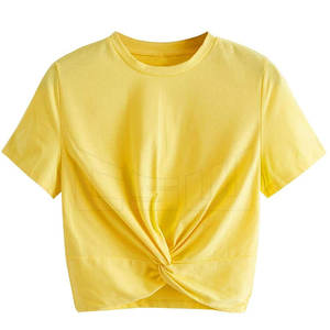 Femmes Crop Top T-Shirts 2022 Offre Spéciale Femmes Crop Top T-Shirts Ras Du Cou Crop Top T-Shirt - Product Image 1