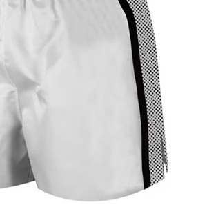 Shorts de boxe blancs pour hommes, respirants, à séchage rapide, légers, en polyester, pour l'entraînement aux arts martiaux, coupe classique, taille adulte pour la boxe - Product Image 2