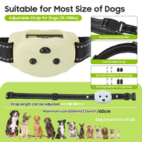 Elektronisches Anti-Bell-Halsband Einstellbares Hundehalsband mit Schock und Vibration Wiederaufladbares Hundetrainingshalsband für Alle Größen