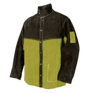 Veste de soudage en cuir de grain élevé et en daim, veste de sécurité en cuir de vachette fendu résistant - Product Image 6