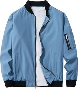 Vente en gros Vêtements de sport slim pour hommes Veste coupe-vent imperméable Bombers décontractés Vol Veste softshell logo personnalisé - Product Image 1