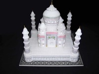Modèle de sculpture Taj Mahal en marbre blanc poli sculpté à la main, exquis et très vendu, pour la décoration intérieure et les cadeaux