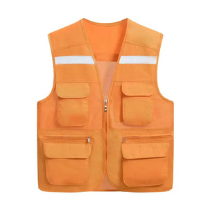 Chaleco de Seguridad Reflectante de Alta Visibilidad para Hombre, Ropa de Trabajo Informal de Otoño con Bolsillos Laterales, Impermeable y Transpirable - Product Image 5