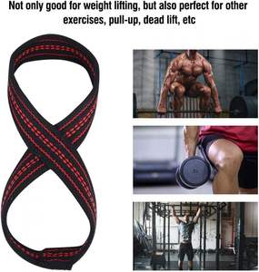 Neoprene <b>Weight</b> Lifting Figure 8 Straps Anti-Slip Adjustable Comfortable Deadlift Powerlifting Straps for Men Women Strength - Product Image 6
