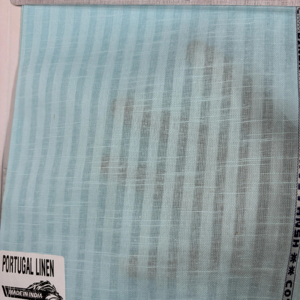 Tissu à rayures en coton et lin du Portugal, 58 "de largeur pour les textiles de mode-Tissu d'exportation de haute qualité - Product Image 1