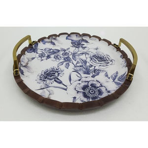 Bandeja para servir de la mejor forma de madera de alta calidad con acabado esmaltado para bodas y hoteles bandeja para servir comida hecha a mano a granel - Product Image 4