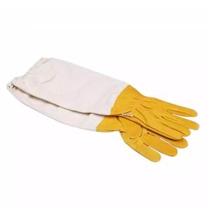 Gants apiculteurs en cuir de chèvre avec manches longues en coton pour hommes et femmes poudre de qualité alimentaire - Product Image 4
