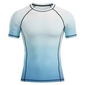 Camiseta de compresión sublimada personalizada para entrenamiento de MMA, BJJ, Jiu Jitsu No-Gi, para hombres, mujeres y niños, duradera, para natación, al por mayor. - Product Image 1