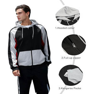 Chándales Venta al por mayor Chándales Color Cuello rojo Media cremallera Conjunto de ropa de entrenamiento y jogging para chándal transpirable unisex - Product Image 4