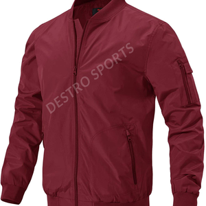 Blouson aviateur d'extérieur à bas prix grande taille avec logo personnalisé blouson aviateur respirant à manches longues et fermeture éclair - Product Image 1