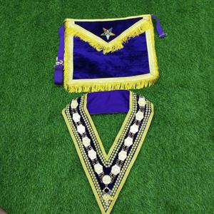 Masonic Regalia OES Worthy Patron/Matron Velvet <b>Apron</b> with Beaded Collar - Product Image 6