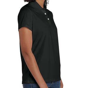 Femme Slim Fit Polo T Shirt Cheap Tshirt Solid Color Custom Plain Polos Shirt for Women - Product Image 5