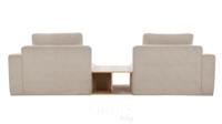 ORRIS LIVING Wohnzimmer-Möbelset Komfortables Polstersofa mit Kissenrücken und Geraden Armlehnen Luxus-Apartment-Villa