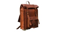 Sac à dos vintage en cuir marron véritable fait à la main pour hommes et femmes pour le trekking et les voyages