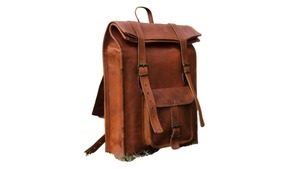 Sac à dos vintage en cuir marron véritable fait à la main pour hommes et femmes pour le trekking et les voyages - Product Image 6