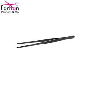 Pince à épiler de cuisine en acier inoxydable meilleure pince à épiler décalée de couleur noire pour la cuisine et le service des ustensiles de cuisine - Product Image 1