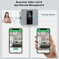Sistema de Seguridad Inteligente para el Hogar Hiwink con Intercomunicador de Audio y Video Bidireccional, Desbloqueo Remoto por Aplicación Tuya, 20000 Usuarios y Pantalla Cuádruple
