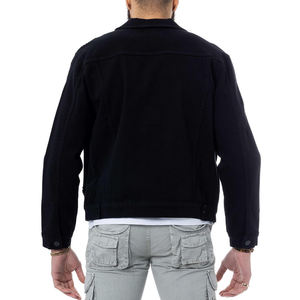 แจ็กเก็ตผ้าเดนิมสำหรับผู้ชายแจ็กเก็ตผ้าเดนิมสีพื้นเรียบลำลองพิมพ์ลายได้ตามต้องการฤดูใบไม้ผลิ - Product Image 3