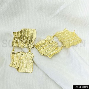 Conjunto de joyería de lujo de diseñador Colgante de pendiente chapado en oro con anillo de cadena ajustable SKU7349 único para bodas y fiestas - Product Image 4