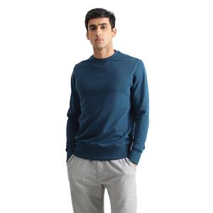 Sweat à capuche en coton molletonné personnalisé pour hommes Sweat-shirt uni oversize Pull à col rond XS Winter Blank Jogger Crewneck Solid - Product Image 1