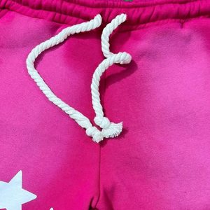 Pantalones cortos con capucha antiarrugas para hombres y mujeres estilo callejero 100% algodón Cierre de cintura elástica Serigrafía - Product Image 3