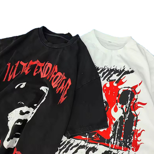 Novedades de verano al por mayor, camiseta de diseñador, serigrafía de algodón de alta calidad, camisetas lisas para hombre, estambre vintage - Product Image 2