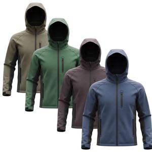 Nouvelle veste softshell, design personnalisé, vêtements de travail d'hiver pour hommes, coupe-vent, imperméable, doublée en polaire, fermeture éclair, vestes softshell - Product Image 5