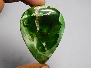 Cabujones de Calcedonia de cromo natural Piedras preciosas redondas sueltas en verde Negro Facetado Aspecto increíble Listo para enviar con precios de fábrica. - Product Image 3